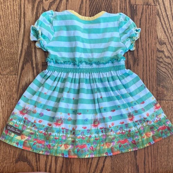 Green striped Matilda Jane Backyard Oasis dress, size 3-6M. Like new condition - Picture 7 of 10